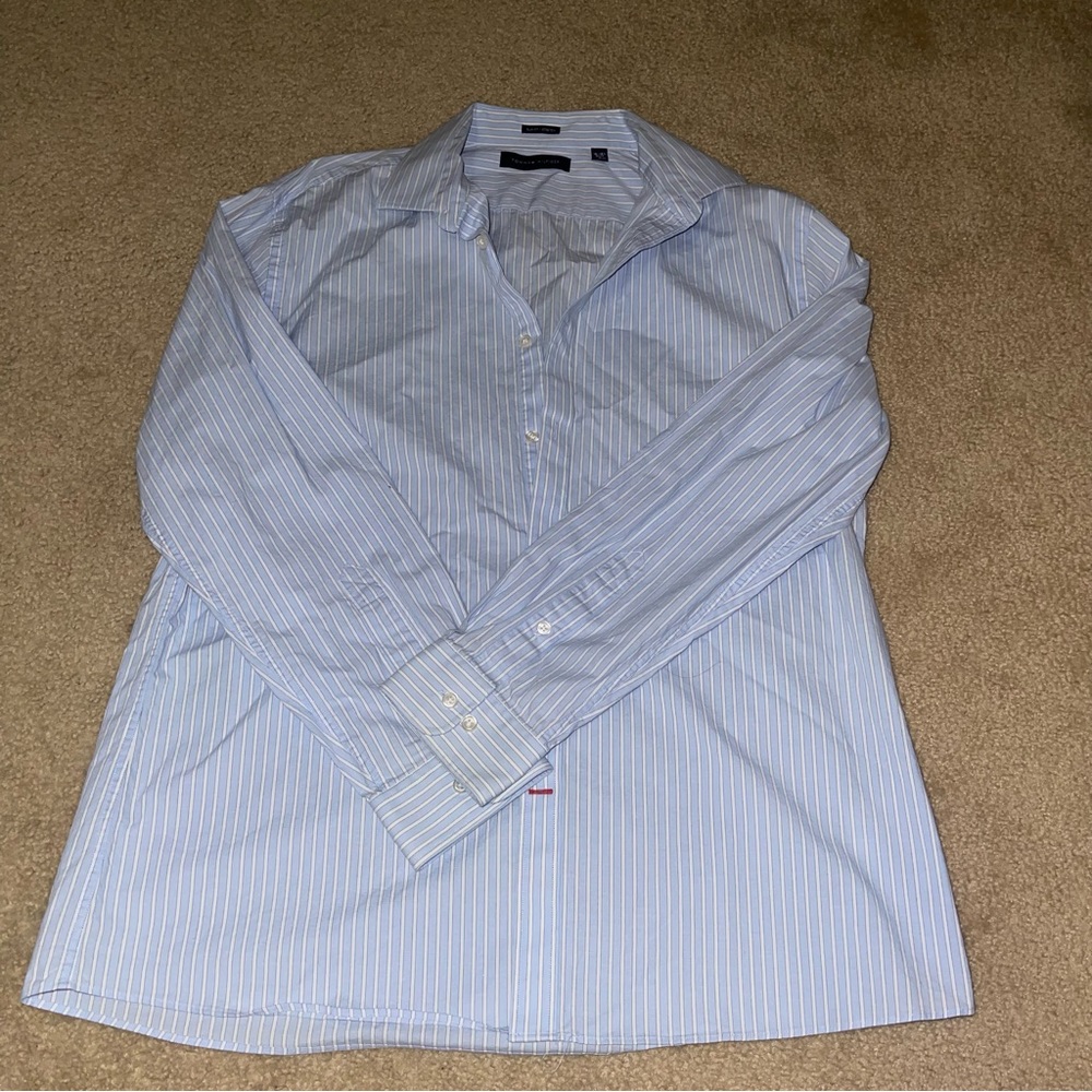 Classic Tommy Hilfiger Striped Button Down Top